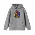 thumbnail image 3 of Five Nights At Freddy's Characters In Circle Boy's Heather Grey Sweatshirt-XS, 3 of 6