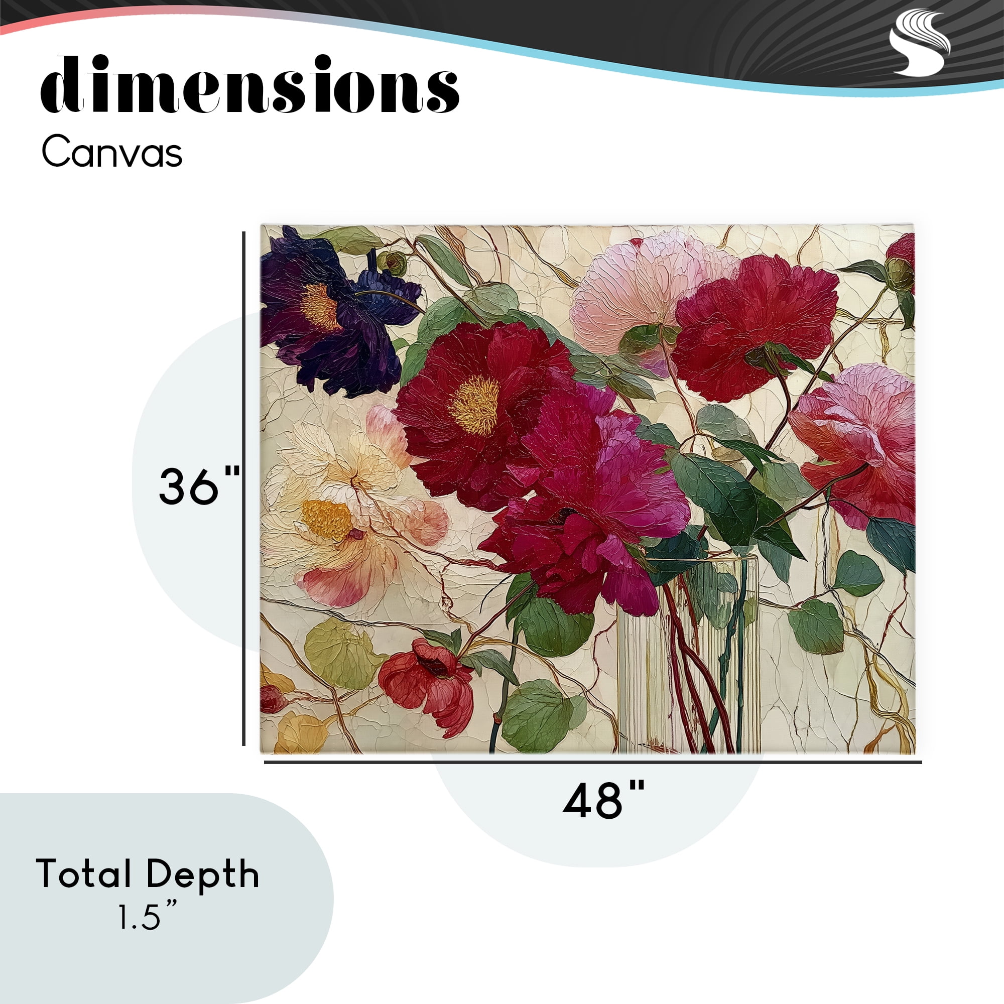 Haiku Flower Vase Canvas Wall Art, design by Annabelle Hall