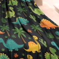 thumbnail image 3 of Black Colorful Dinosaurs Pattern Blanket,Comfortable Soft Flannel Throw Blanket,All Season,Warm Lightweight Blankets for Sofa Bed Couch Living Room Chair,30"x40", 3 of 4