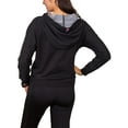 thumbnail image 2 of Alex + Abby Women's Funnel Neck Hoodie Pullover Sweatshirt Medium Black, 2 of 5