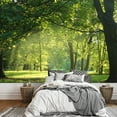 thumbnail image 2 of wall26 - Trees in a Summer Forest - Removable Wall Mural | Self-Adhesive Large Wallpaper - 66x96 inches, 2 of 6
