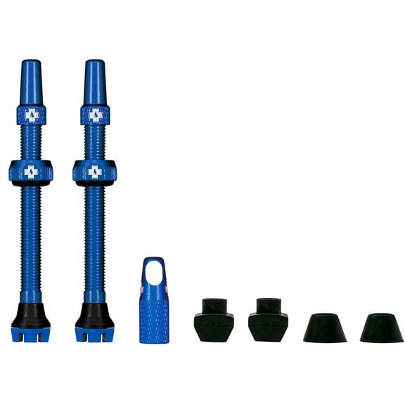 Muc-Off V2 Tubeless Valve Kit - Blue, 60mm, Pair 4mm Machined Allen Key Slot