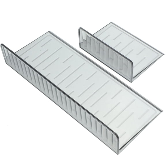 COMPUKAS 1Set Grey Floating Bathroom Shelves Wall Mounted Storage Organizer Easy Install