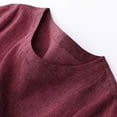 thumbnail image 4 of THDHVS Maxi Dresses for Women 2025,Women's Casual Dresses,Fashion Round Neck Loose Dress for Women Solid Drawstring Waist Soft Dress Wine XL, 4 of 7