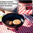 thumbnail image 4 of Zone Tech 12V Stainless Steel Frying Pan, 7.5-inch Portable Non-stick Frying Pan with Glass Vented Lid, Stay-cool Handle, Rapid Heat Up, Perfect For Camping, Picnic and more, 4 of 9