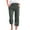 Army-Green, variant on Mrat Women's Capris Pants High Waist Elastic Linen Capris Trousers for Women Slim Yoga Capris Pants Straight Leg Cropped Pants Wine L