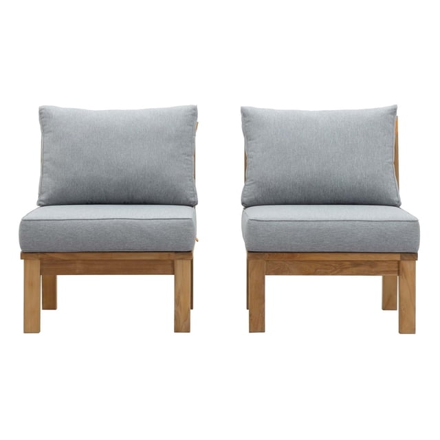 Modway Fauteuil Berçant d'Extérieur en Teck pour Patio, Gris