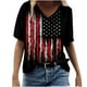 thumbnail image 1 of Blusa de manga corta con cuello en V para mujer, informal, sexy, a la moda, de verano Pompotops hkajfhjk470210, 1 of 5