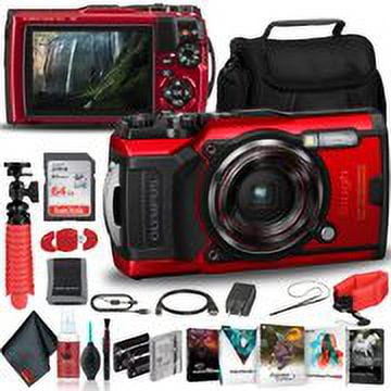 Olympus Tough TG-6 Waterproof Camera (Red) New - Wi-Fi with Extra