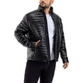 thumbnail image 3 of X RAY Jeans Men's PU Quilted Jacket with Faux Shearling Lining, Black, S, 3 of 10
