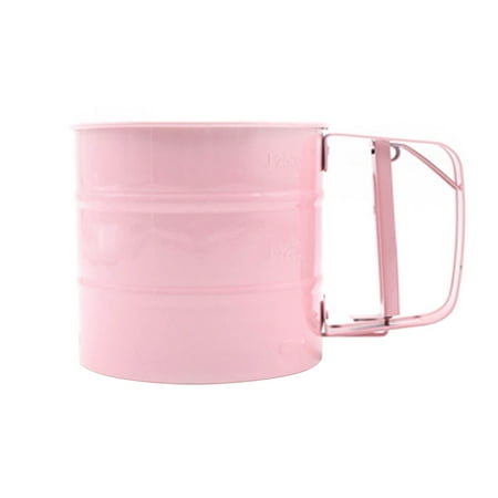 

NUOLUX Handheld Flour Sifter Cup Stainless Steel Flour Sifter Baking Tool (Pink)