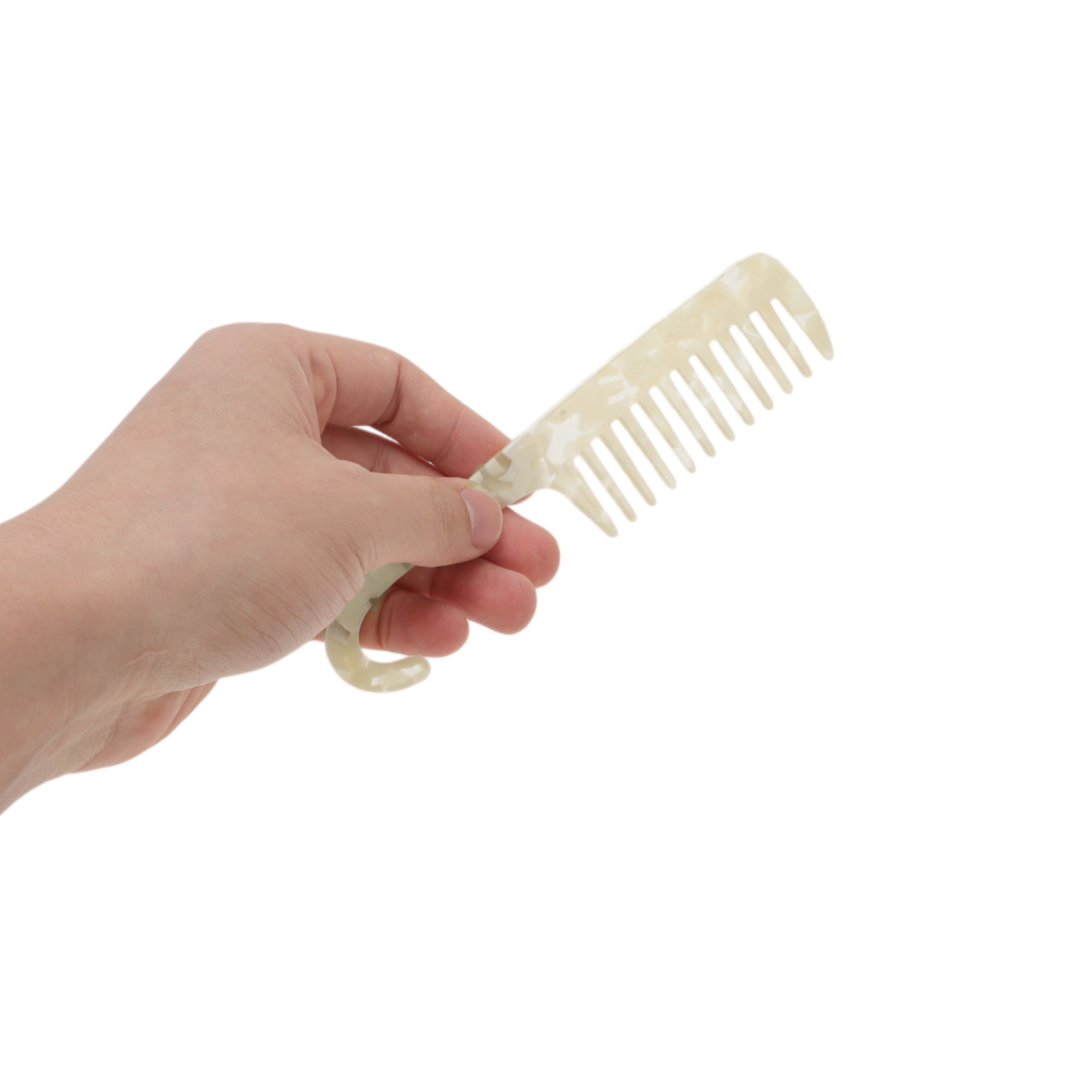 Unique Bargains 1 Pc Wide Tooth Comb for Effortless Hair Care Detangling White Small