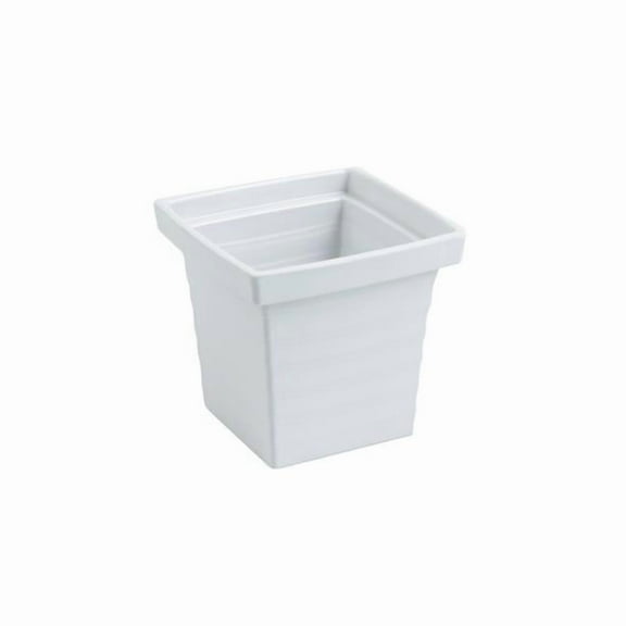 Bon Chef 53108WHITE 5.25 x 5.25 x 5 in. Americana Square 1 quart Bowl, White - 24 oz