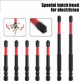 thumbnail image 3 of FPH2 Impact Screwdriver Bit Set, BaYuYPOO S2 Steel 65mm & 110mm Slotted Heads 1/4 Inch Hex Shank, CNC Machined Tips with Magnetism, Cross Slot Screw Driver Drill Bits Used Electricians, 3 of 8