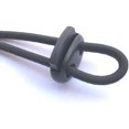 thumbnail image 3 of TORUBIA Plastic Toggle double Hole Spring Loaded Elastic Drawstring Rope Cord Locks Clip Ends Round Ball Shape Luggage Lanyard Stopper Sliding Fastener Buttons, Black, 25PCS, 3 of 6