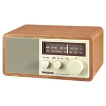 Sangean Hi-Fi Tabletop Retro Wooden Cabinet AM/FM Analog Radio Receiver, WR-11PT