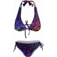 thumbnail image 5 of SKQIT Women's Two Piece Bikini Sets Zebra Striped Swimsuit Halter Triangle Tie Side Bathing Suit, 5 of 7