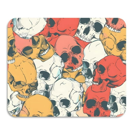 

ALAZA Dish Drying Mat for Kitchen Skull Head Hand Drawn Counter Absorbent Draining Pad 23.6 x19.7