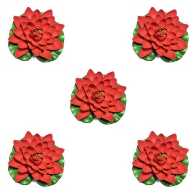 Loto artificial Naiovety color sólido decorativo Jardín al aire libre Rojo