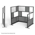 thumbnail image 6 of S Stand up Desk Store Modular Wall 70 x 70 Wide Gray Frame, Frosted Window, Whiteboard, Cool Gray PET, 6 of 6