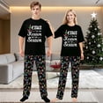 thumbnail image 2 of LuLiaMenton Matching Couples Christmas Pajamas Reason For Season Short Sleeve Long Pants Set, 2 of 5
