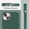 thumbnail image 6 of JETech [3 in 1] Silicone Case for iPhone 14 Plus 6.7-Inch, with 2-Pack Screen Protector and 2-Pack Camera Lens Protector, Full Coverage Tempered Glass Film, Shockproof Phone Cover (Midnight Green), 6 of 6