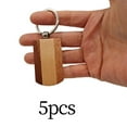 thumbnail image 5 of Blank Keychain Paint Key Rectangular DIY Tags chain Key Tags Charms for Festival Rectangle Wooden Xmas Kids, 5 of 8