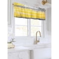 thumbnail image 3 of Valances for Windows Gray Yellow Gradient Rod Pocket Cafe Window Treatments Valance Curtains for Kitchen Bathroom Laundry Basement Windows 42"x12", 3 of 9