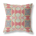 thumbnail image 2 of Cosmic Circle Sprays Suede Zippered Pillow w Insert Red Yellow Dark Aqua 16", 2 of 5
