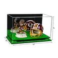 thumbnail image 2 of Versatile Deluxe Acrylic Display Case - Medium Rectangle Box with Mirror, Green Risers and Turf Base 15" x 8" x 9" (A013-GRR), 2 of 2