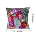 thumbnail image 3 of Holiday LED Pillow, Christmas Decorative Pillow with Flashing and Steady Light Modes, 45x45cm Short Plush Square Cushion for Festive Home Decor, 3 of 6