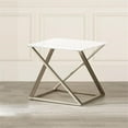 thumbnail image 2 of Bowery Hill Contemporary Square Faux Marble Mixed Media End Table in White, 2 of 4