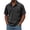 #02Black, variant on Vintage Washed Mens Polo Shirts Short Sleeve Western Street Lounge Wear Trendy Athletic Wrinkle Free Running Shirt Black M