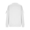thumbnail image 4 of Long Sleeve Shirts For Women Casual White Sweatshirt With Pockets Sweaters Pullover Oversized Sweatshirt Graphic Long Sleeve Blouses Casual My Items, 4 of 6