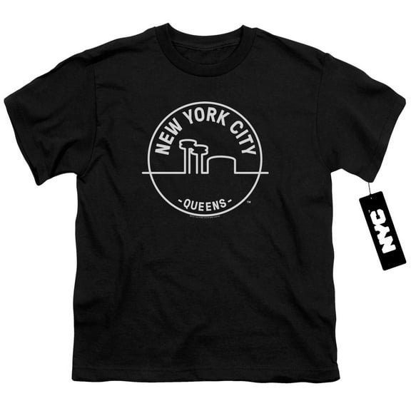 New York City See Nyc Queens Youth 18/1 T-Shirt Black