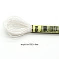 thumbnail image 3 of 2 Pieces Embroidery Threads Metallic Needle Crafts Knitting Supply Handcraft String Supplies Sewing Skeins Beautiful Decorations whiteE5200, 3 of 6