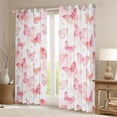 thumbnail image 2 of Feelyou Butterfly Girl Black Out Curtains, Pink Animal Curtains Pack of 2 (42x63 Each), 2 of 6