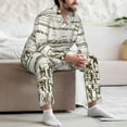 thumbnail image 7 of Salouo Rice Harvest Print Button-Front Long Sleeve Pajama Set for Men, Soft 2Pjs Men's Long Sleeve Sleepwear-XX-Large, 7 of 7