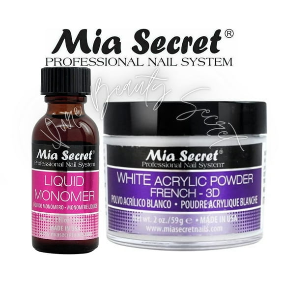 Mia Secret Liquid Monomer 1 oz and White Powder 2 oz