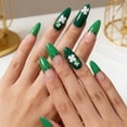 thumbnail image 4 of Uxgjfwu Green Waterproof Nail Polish Strips, Easy to Apply Nail Art Stickers with St Patrick's Day Theme, Long-Lasting Salon Manicure at Home, 4 of 9