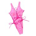 thumbnail image 5 of Elainilye Fashion One Piece Bathing Suit for Women Sexy Bandage Hollow Out Bikini Push-Up Padded Swimwear Swimsuit Beachwear,Pink, 5 of 9