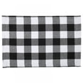 thumbnail image 6 of Set of 4 Pcs Buffalo Checked Placemats Linen Plaid Reversible Tables Mats Durable Christmas Family Dinner Wedding Party Home Decor (Black and White, 11.4 X 17.3 inch), 6 of 10