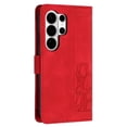 thumbnail image 3 of Leather For Samsung Galaxy S26 Ultra 5G Case Orchids&Butterflies Embossed 5-card  Flip Wallet Leather Case With Card Holder Magnetic Closure Phone Cases Cover With Hand Strap,Red, 3 of 9