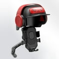 thumbnail image 3 of Soporte para teléfono de motocicleta con minivisera, abrazadera de teléfono con bloqueo automático para motocicleta, bicicleta y Scooter Espejo retrovisor, 3 of 6