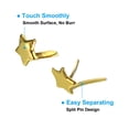 thumbnail image 4 of Uxcell 8 x 10 mm Brads para manualidades en papel, 100 piezas de sujetadores de papel en forma de estrella metálica, dorado, 4 of 7