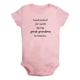thumbnail image 2 of iDzn Hand picked for earth by my great grandma in heaven Funny Rompers For Babies, Newborn Baby Unisex Bodysuits, Infant Jumpsuits, Toddler 0-24 Months Kids One-Piece Oufits, 2 of 5