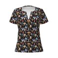 thumbnail image 3 of Naloa Mushrooms and Leaves Print T-Shirts Short Sleeve V Neck Tees for Women Fashion Tops Trendy Lightweight Soft Casual Summer Outfits Clothes, 3 of 5