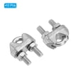 thumbnail image 3 of Uxcell 5/32" / 4mm Wire Rope Cable Clip Clamp, Stainless Steel U Bolt Fastener for Rigging Railing, Silver Tone 10Pcs, 3 of 5