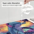 thumbnail image 5 of Cauagu Dish Drying Mat,24*18 inch Absorbent Dish Drainer Kitchen Counter,Dish Drying Pad for Countertops,Sinks,Draining Racks( Hip-Hop DJ Dolphin), 5 of 8
