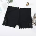 thumbnail image 4 of Women's Ice Silk Boyshorts Seamless Underwear Lace Edge Smooth Boxer Briefs Solid Color Soft Stretch Breathable Panties Comfort Fit, 4 of 7